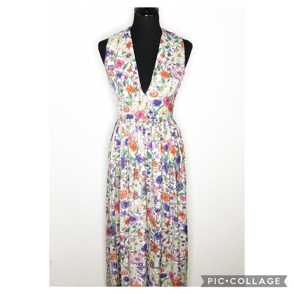Jessica Hart‎ Pencey Standard v neck sleeveless floral maxi dress